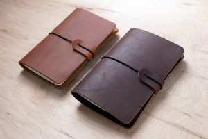 Business Gift Leather Notebook Cover Refillable Journal <b>Case</b> Writing Notebook Holder NBC-0034 - Product Image 4