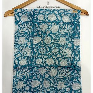 Tela de Algodón Cambray Estampada a Bloques 60x60, Tela de Algodón con Estampado Tradicional Jaipuri - Product Image 5