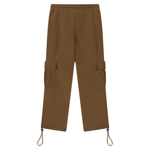 Pantalones Deportivos Cargo Azul Marino para Hombre, Cintura Elástica con Cordón, Múltiples Bolsillos, Pantalones Casuales para Correr, Ropa de Invierno, Teñido Liso, Corte Recto - Product Image 3