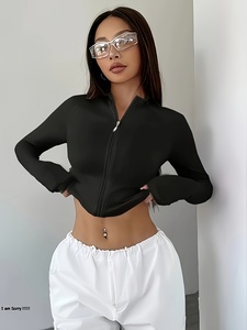 Cardigan de yoga long pour femme, ouvert sur le devant, manches longues, coupe décontractée, respirant, en nylon et élasthanne, léger, pour superposition - Product Image 3