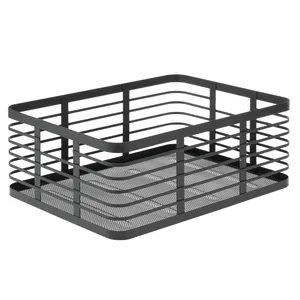Panier en fer contemporain pour une organisation décorative haut de gamme, panier en métal de luxe pour des collections de décoration intérieure élégantes - Product Image 1