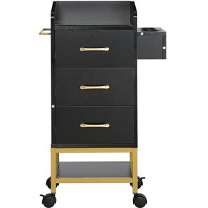 Carrello portaoggetti salone capote in vetro Hair Salon Station Stylist porta cassetto asciugatrice 4 ruote (2 chiudibili a chiave) per barbiere - Product Image 1