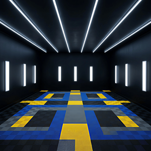 25 Pezzi Tappetini Antiscivolo in Plastica a Incastro per Garage, Dimensioni 15.6"x15.6", Design a Piastrelle con Drenaggio - Product Image 5