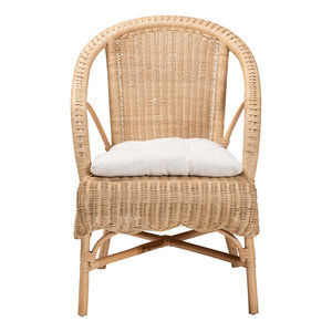 Chaise de salle à manger en rotin naturel, faite à la main, écologique, prix de gros imbattable, pour café et bistrot, d'un fabricant vietnamien. - Product Image 2