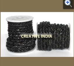 Gran oferta, cordón de cuero trenzado de diseñador, patrón de reptil de alta calidad, tamaños de 4mm, 8mm, 12mm para componentes de hallazgos de bricolaje - Product Image 4