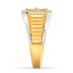 Black Color Stone Lab <b>Diamond</b> Gold Statement <b>Ring</b> Designer Jewellery - Product Image 3