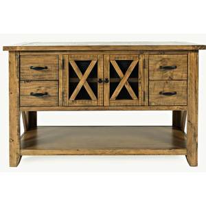 Table console industrielle robuste en fer avec plateau en dalle de roche et mécanisme pliant pour mobilier domestique polyvalent - Product Image 1