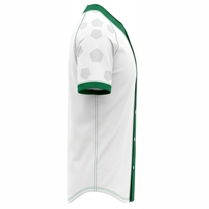 Premium Sialkot Baseball Jersey Unisex White Green Sublimated Short Sleeve Breathable Quick Dry 100% Polyester Regular Fit - Product Image 3