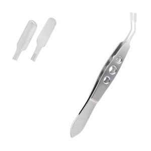 Pinzas Oftálmicas Quirúrgicas Microfórceps Manuales <span class=keywords><strong>de</strong></span> Acero Inoxidable, Instrumento Oftalmológico Hospitalario con Punta Fina Curva para Capsulorrexis y <span class=keywords><strong>Cataratas</strong></span> - Product Image 4