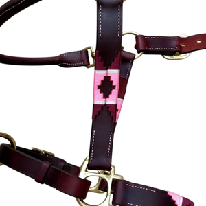 NIDA 2017 Premium Ecuestre Cuero Polo Halter Argentino Cosido a mano Hilo multicolor Logotipo personalizado Caballo aceptado - Product Image 2