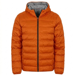 Men's Lightweight Quilted Winter <b>Jacket</b> with Hood Full Zip <b>Padded</b> Outerwear for Everyday Comfort - Product Image 2