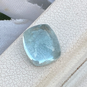Natural Top Color Aquamarine Cushion Shape Cabochons <b>Stone</b> With Good Luster Loose Gemstone for Making Jewelry 3.06 Carat - Product Image 1