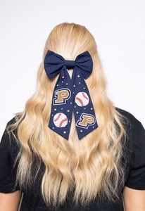 Hot Selling Orange Game Day Cheer Bow Rhinestone Hair Bow Large <b>Sports</b> Team Spirit Ribbon Hair Accessory Team Spirit Bows 2026 - Product Image 5