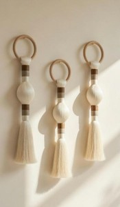Tapiz de Pared de Macramé de Algodón Hecho a Mano para Sala de Estar, Dormitorio, Cuarto de Niños, Decoración Boho y Interior Moderno - Product Image 1