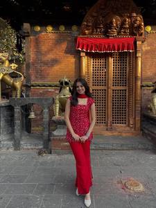 ชุดปาลาซโซผ้าฝ้ายลายชนเผ่าสุดหรู พร้อมผ้าคลุมไหล่ ผลิตจากผ้าคุณภาพพรีเมียม สวมใส่สบาย ดูดี เหมาะสำหรับงานปาร์ตี้ - Product Image 2