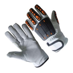 Gants de mécanicien avec logo personnalisé en caoutchouc et doublure en coton, gants de mécanicien en cuir - Product Image 1