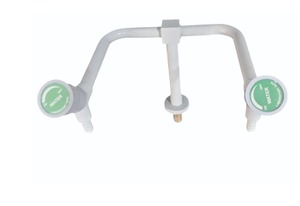 Robinet de laboratoire MAYALAB haute précision ODM à double sortie, en métal blanc, pour écoles, hôpitaux, salles de classe et hotte de laboratoire - Product Image 4
