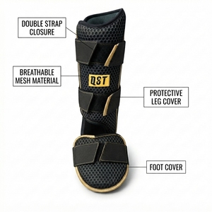 Custom Baseball Protective Gear Set Shin Foot Leg Guard Adjustable Padded Sports Equipment baseball protective leg guard - Product Image 3