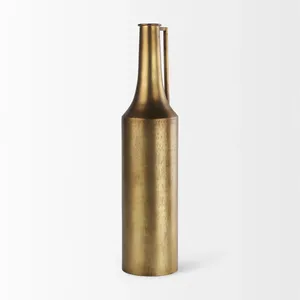 Minimalist Brass Tabletop <b>Vase</b> Handmade Decorative Metal Flower <b>Vase</b> for Modern Living Spaces - Product Image 4
