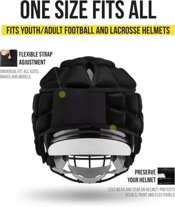 Housse de casque de football américain personnalisée, rembourrée, coque souple, protection contre les chocs, réglable, couleurs personnalisées OEM/ODM, logo, adultes - Product Image 2