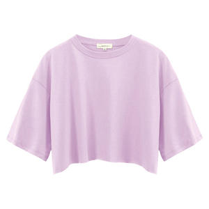 T-shirt court personnalisé pour femme en coton – Vêtements de mode quotidiens – Vente en gros - Product Image 4