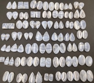 Natural Blue Lace Agate Cabochon Mix Shape Gemstone Designer Blue Lace Agate <b>Top</b> Quality Blue Lace Agate Flat Back Blue Lace - Product Image 3