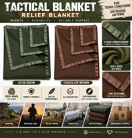 Couverture polaire personnalisable camouflage tactique/hospitalier, toutes saisons, unisexe, homologuée ISO, durable et chaude