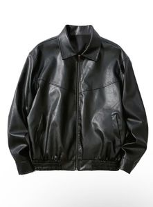 Dernières vestes d'hiver en cuir pour hommes, style streetwear, avec logo frontal, faible MOQ, prix de gros, pour la vente en ligne - Product Image 4