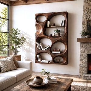 Meilleur prix Live Edge coin en bois étagère flottante montage mural décoration de la maison et literie utiliser pour les cadeaux de pendaison de crémaillère - Product Image 1