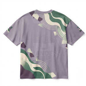 เสื้อยืดโอเวอร์ไซส์สไตล์สตรีทแวร์สำหรับผู้ชาย ทรงบ็อกซี่ แขนเสื้อแบบคอกลม ผ้าคอตตอนหนา เสื้อลำลอง เสื้อเปล่าสำหรับสกรีนลาย ขายส่ง - Product Image 2