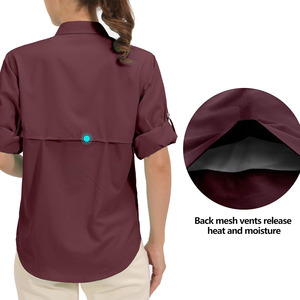 Camisetas de pesca elásticas para mujer con diseño increíble, movimiento activo y sostenible. - Product Image 2
