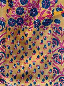 Bohemian Style Embroidered Cotton Cosmetic Bag Yellow Red Black Floral Pattern Foldable Medium Capacity No Zipper - Product Image 2
