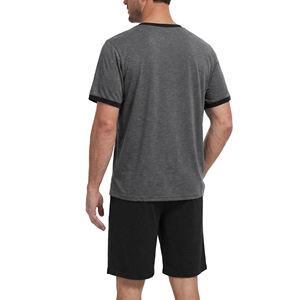 Men's Summer Breathable Streetwear Oversized T-Shirt & Short <b>Set</b> Rib Loose Fit Gym Fitness Sports Tracksuits Ribbed <b>Twins</b> <b>Sets</b> - Product Image 2