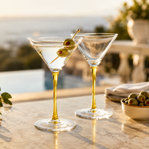 Verres à cocktail colorés en borosilicate faits à la main de 280 ml, sans plomb, coupe Martini, verrerie de bar réutilisable en gros - Product Image 1