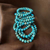 Nouveauté 2026 : Bracelet extensible Feng Shui en perles de cristal véritable, turquoise africaine bleu-vert foncé, bijoux indiens pour hommes et femmes, best-seller