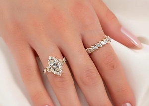 Light Luxury Style Jewelry Marquise Cut VVS Moissanite S925 Sterling Silver Ring Engagement Gift for Woman - Product Image 5