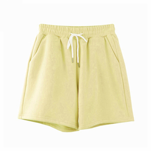 2026 Summer Collection Casual Sports Solid Mid Waist Drawstring Waffle Knitted Breathable Loose Drawstring Sweatpants <b>Shorts</b> - Product Image 2