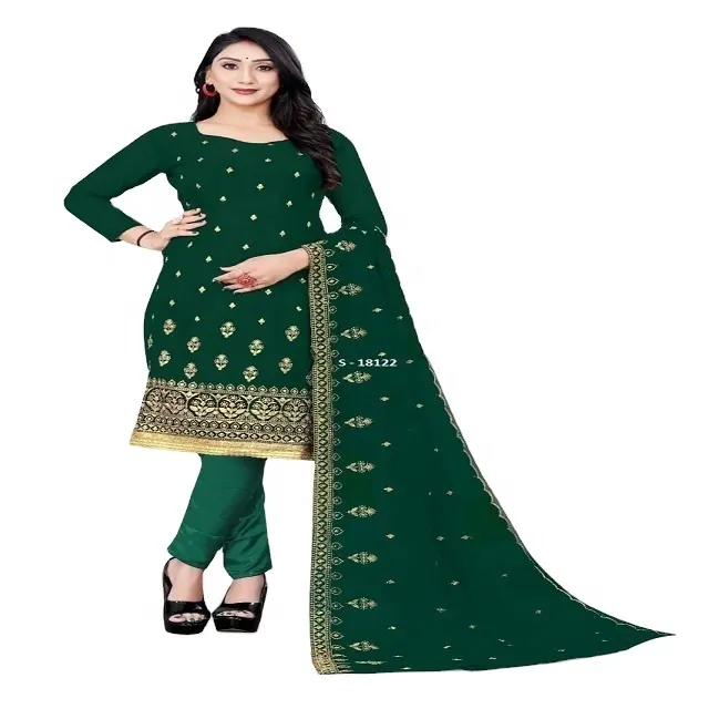 Abito Casual di qualità indiana di esportazione Rayon e tessuto di cotone Salwar abiti da sposa Salwar Kameez per abbigliamento da festa dal fornitore indiano
