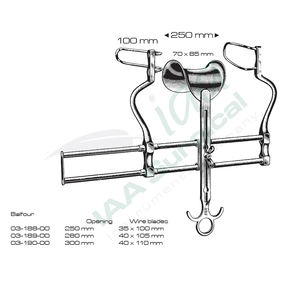 Retractor Abdominal Manual Balfour Autorretenible de Acero Inoxidable, Instrumento Quirúrgico Reutilizable y Ajustable para una Amplia Exposición - Product Image 4