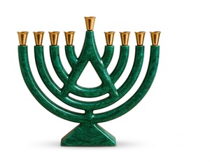 Modern Resin Handmade <b>Hanukkah</b> Menorah 9-Candle Holder Religious Judaica <b>Decorative</b> Candle Stand for Home Use Christmas & Diwali - Product Image 4