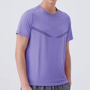 Camiseta Informal Sólida para Hombre, Poliéster/Algodón, Logotipo Frontal Personalizado, Impresión Personalizada, Manga Corta, Secado Rápido, Transpirable, para Gimnasio y Deportes - Product Image 1