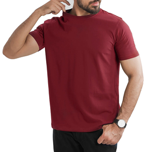 T-shirt uni à manches courtes col rond 100% coton respirant et à séchage rapide pour hommes, haute qualité, prix de gros, meilleure qualité - Product Image 2