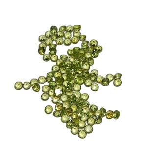 Piedra preciosa peridoto facetada suelta de corte brillante redondo Natural de 2mm Color verde - Product Image 1