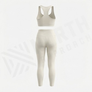 Ensemble de yoga pour femmes, 2 pièces, vêtements de fitness, soutien-gorge de sport, shorts, vêtements de sport pour la salle de sport, entraînement, exercice, antibactérien - Product Image 2