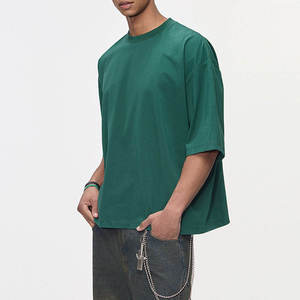 เสื้อยืดโอเวอร์ไซส์ ผ้าฝ้าย 100% ทรงครอป พิมพ์โลโก้ได้ตามสั่ง ทรงบ็อกซี่ ผ้าหนา แขนสั้น คุณภาพสูง แห้งเร็ว - Product Image 3