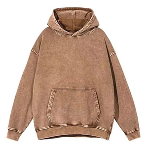 Sudadera con Capucha Retro para Mujer, Lavada, de Mezcla de Algodón Suave, con Silueta Relajada para Comodidad Diaria - Product Image 1