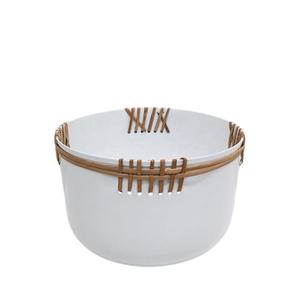 Maceta Moderna de Bambú Negro con Detalle de Franjas Naturales, Maceta Interior de Diseño Minimalista para Escritorio - Product Image 6