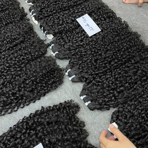Small Curl Pixie Curly Machine Weft Raw Vietnamese Human Hair Bundles Natural Black Full Ends Hair Raw Curl Bundles <b>Cheap</b> Price - Product Image 4