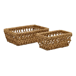 Wholesale Eco-Friendly Foldable Water Hyacinth <b>Storage</b> Basket, <b>Collapsible</b> Handwoven Natural Organizer Box Vietnam Supplier - Product Image 3