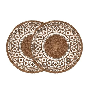FLORAL DESIGN Embroidery Seed Beads Bunny Placemat Beadwork Accessory DIY Bead Embroidery Seed Bead Design Eco-Friendly Handmade - Product Image 3